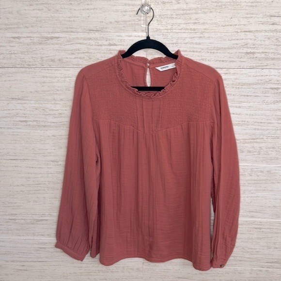 Sonoma Mauve Ruffle Neck Top | SIZE XL - Picture 1 of 7